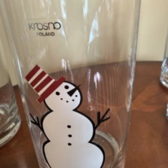 Crate and Barrel Winter Glassware - NIB - Picture 6 of 9